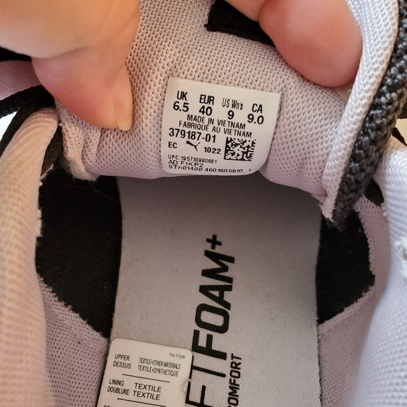 PUMA Disperse Running Shoes Grey/Black light Pink Size 9 - Picture 8 of 13